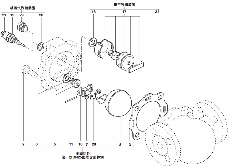 斯派莎克 Spirax Sarco FTGS14 法兰连接备件图